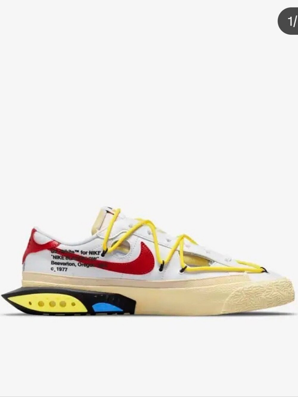 Off-White x Nike Blazer Low ‘White University Red’ sneakers